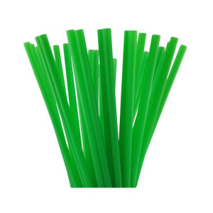 Slámky 0,8*25cm Jumbo 150ks Green (40/krt)