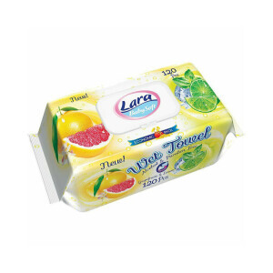 Lara Vlh.ubrousky 120ks Lemon&Grapefruit (12/krt)