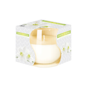 Bispol Svíčka ve skle SN71/100g White Flowers (6/krt)