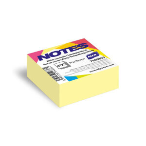 MFP Bloček samolepící 75x75mm 400 listů žlutý pastelový(6/krt)