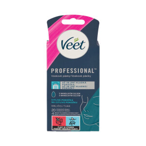 Veet Vosk.pásky 20ks na obličej pro citlivou pokožku (12/krt)