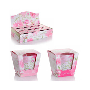 Bartek 115g Svíčka ve skle Floral ar. Peony (12/krt)