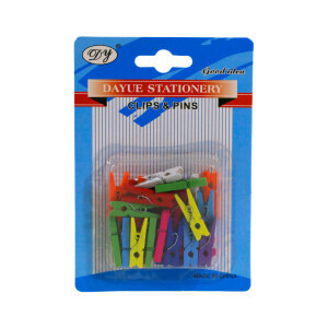 Kolíčky dřevěné mini Color 25/30ks (12/bal 288/krt)