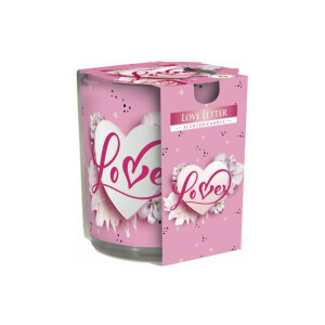 Bispol Svíčka ve skle SN72/100g Love Letter (6/krt)