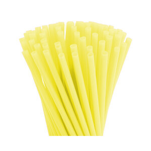 Slámky 0,8*25cm Jumbo 150ks Yellow (40/krt)