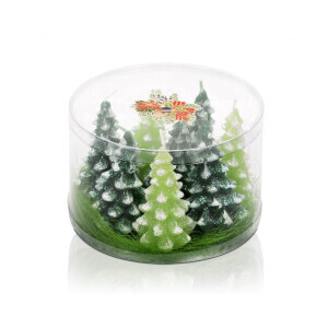 Bartek Svíčka Christmas Tree mini 8ks 60*110 Green (6/krt)