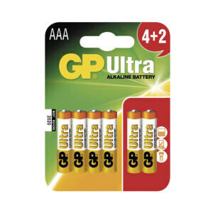 GP baterie alkalická Ultra AAA/LR3 4+2ks BL (12/bal 120/krt)