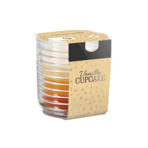 Bispol Svíčka ve skle SNW80/130g Vanilla Cupcake (6/krt)
