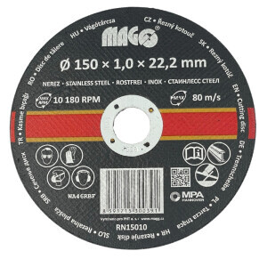 Řezný kotouč na nerez 150x1,0x22,2mm (5/bal 50/krt)