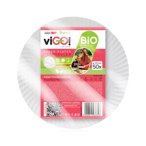 viGO! Talíř papírový kul.15cm/50ks (20/krt)
