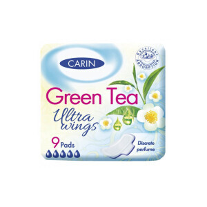 Carin vložky Ultra wings Green Tea 9ks 