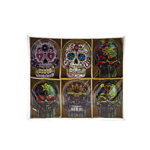 Popelník sklo Skull (6/bal 84/krt)