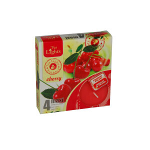 Admit Svíčka čajová Maxi 4ks Cherry (10/bal)
