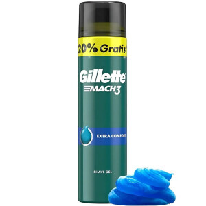 Gillette 200ml Gel na holení Mach3 Comfort Gel +40ml Extra (6/krt)