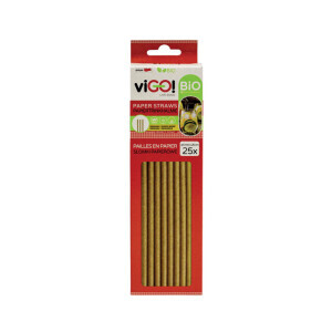 viGO! Slámky papírové 20cm/25ks (38/krt)