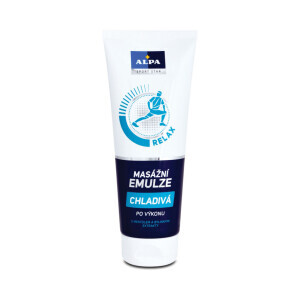 Alpa 210ml Masážní emulze tuba chladivá (10/krt)