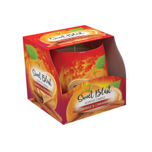 Santo 100g svíčka ve skle Sweet Blast Orange&Cinnamon (12/krt)