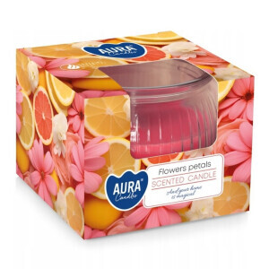 Bispol Svíčka ve skle SN69/80g flowers petals(6/krt)