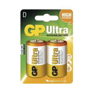 GP baterie alkalická Ultra D/LR20 2ks BL (10/bal 80/krt)