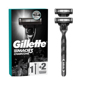 Gillette Mach3 Holítka + 2hlavice Charcoal (8/krt)