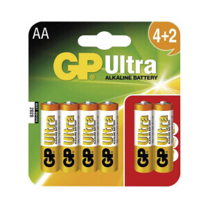 GP baterie alkalická Ultra AA/LR6 4+2ks BL (12/bal 120/krt)