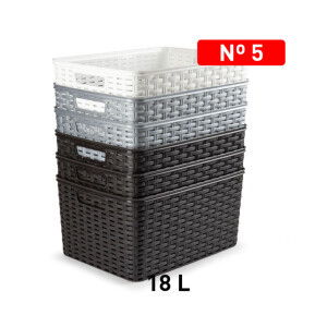 P.Forte Koš plast Rattan 18l (6/bal)