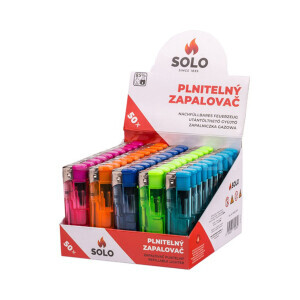 Solo Zapalovač plnitelný piezo (50/bal 1000/krt)