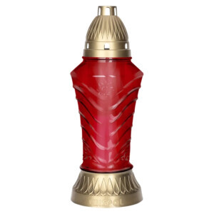 Bispol Svíčka hřbitovní sklo 170g/2dni 4071 Red(5/krt)