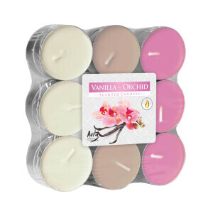 Bispol Svíčka čajová 18ks Vanilla-Orchid (6/krt)