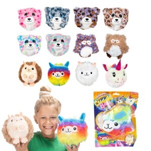 Toi-Toys míček zvířátko nafukovací plyš(24ks/krt)