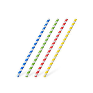 Slámky papír. 0,6*20cm/25ks spirála Color (20/bal 160/krt)