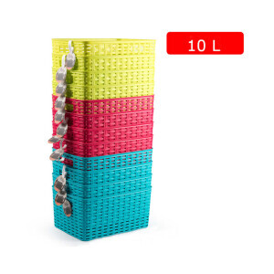 P.Forte Košík plast Rattan 10l Color (12/bal)