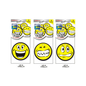 Power Air Car Papír.osvěž. Happy Face MIX (60/bal 480/krt)