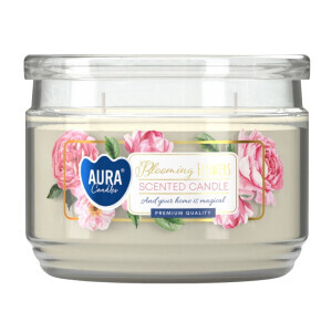 Bispol Svíčka ve skle SNP106/280g blooming flowers(6/krt)