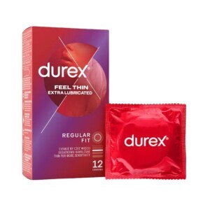 Durex Kondom 12ks Feel Thin Extra Lubricated (6/bal)