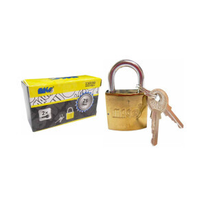Magg Zámek visací Gold 25mm +2klíč (12/bal)