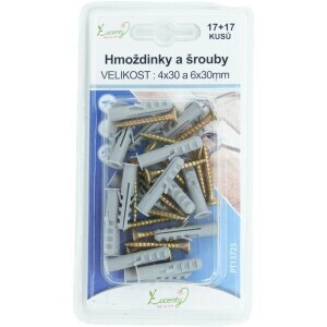 Hmoždinky a šrouby 4*30/6*30mm (24/bal 288/krt)