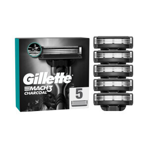 Gillette Mach3 Náhradní hlavice 5ks CZ Charcoal (10/bal)