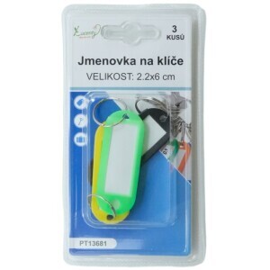 Jmenovka na klíče 3ks (24/bal 288/krt)