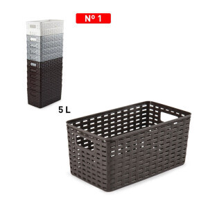 P.Forte Košík plast Rattan 5l (12/bal)