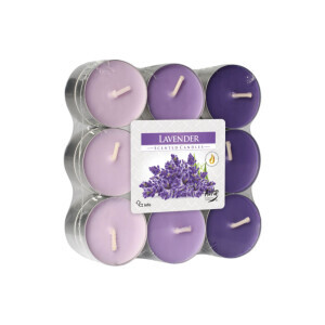 Bispol Svíčka čajová 18ks Lavender (6/krt)
