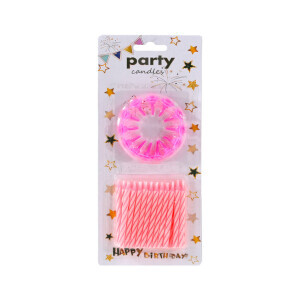 Dortová svíčka 24ks Blue/Pink (12/24/bal 288/krt)