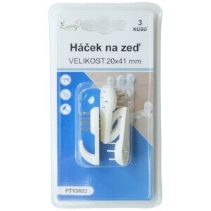 Háček na zeď 4cm/3ks (24/bal 288/krt)