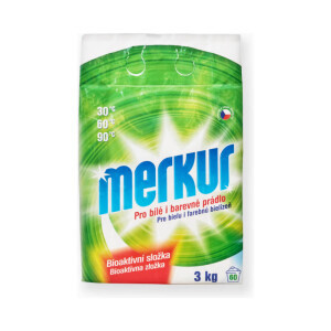 Merkur 3kg prací prášek na bílé i barevné prádlo(6/krt)