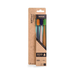 Soft Dent Zubní kartáček Eco 3ks Medium (12/krt)