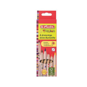 Herlitz Pastelky troj.přírodní silné 6ks (12/bal 144/krt)