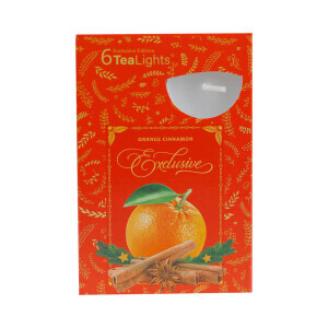 Santo Svíčka čajová 6ks Christmas Orange Cinnamon (45/krt)