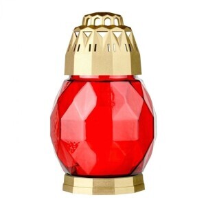 Bolsius Svíčka hřbitovní sklo Diamond Red (6/krt)