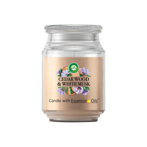Airwick Svíčka 480g Cedar Wood&White Musk N (1/krt)