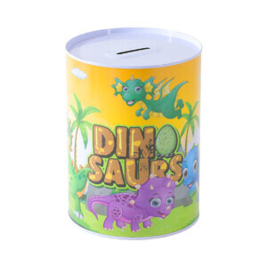 Pokladnička plechová 8*12,5cm Dinosaurs (12/bal 72/krt)
